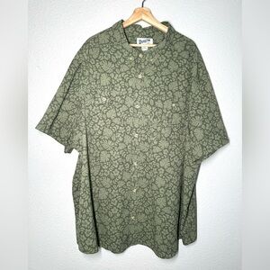 Duluth Trading Co Men’s Short Sleeve Relaxed Fit Leaf Pattern Size 4XL